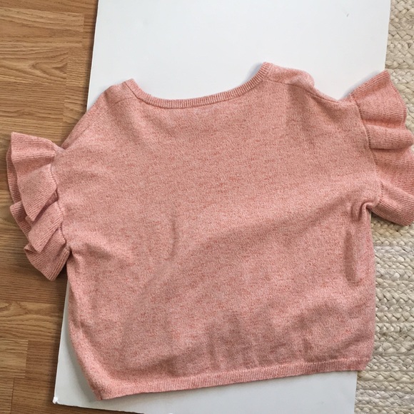 Madewell flutter sleeve pink sweater short sleeve - Picture 6 of 6